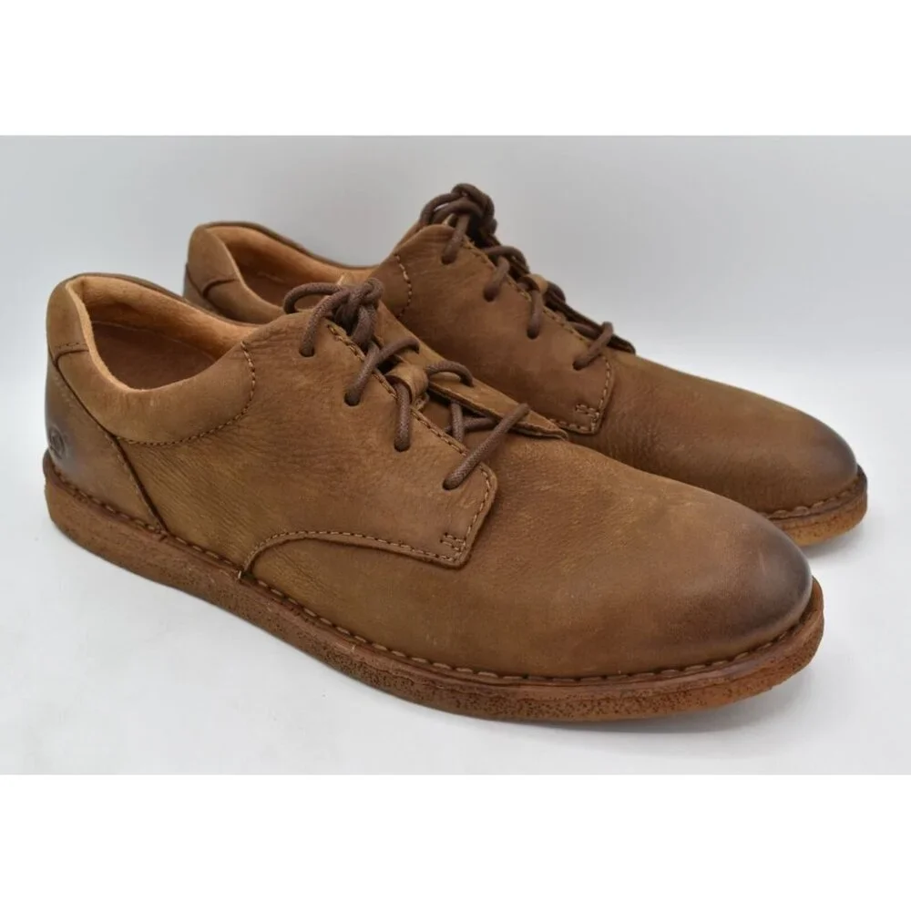 Born Mens Size 9‎ Starwind Brown Carafe Nubuck Leather Oxford Casual Dress Shoes